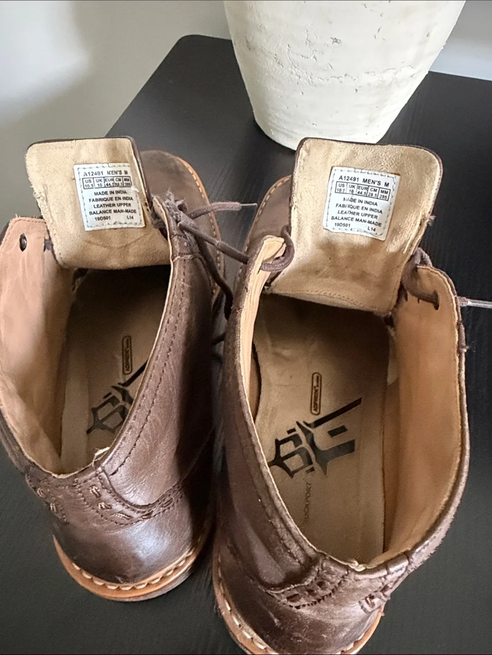 Rockport Brown Leather Chukka Boots with Tan Welt